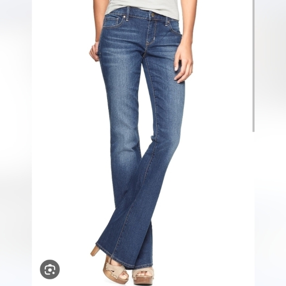 GAP 1969 jeans bootcut stretch vintage med wash low rise 8L - Picture 1 of 11